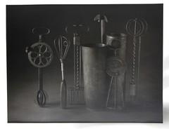 Original John Gruen signed Photograph Still Life 1982 Antique Utensils Kitchen