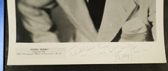Vintage Bobby Beers publicity photo, signed, black and white, 8×10,