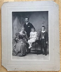 Vintage Family Portrait Oliver Sarony Victorian Scarborough Photograph 12” Card