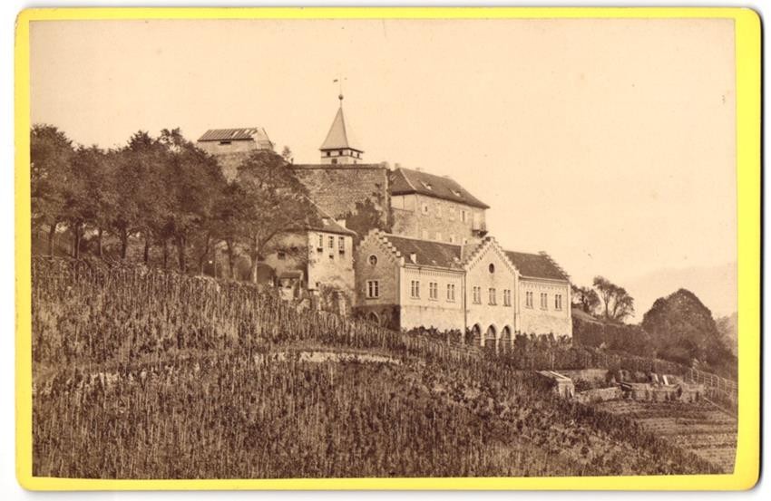 Photograph Gernsbach, view to Eberstein Castle with vineyards