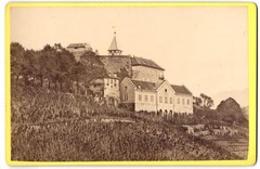 Photograph Gernsbach, view to Eberstein Castle with vineyards