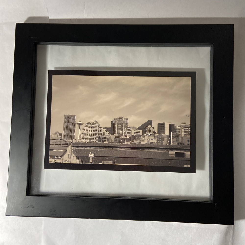 Vintage Photo Seattle City Landscape 21st World’s Fair Space Needle Elliot Bay