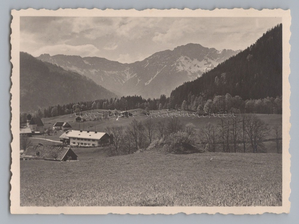 Au Berchtesgaden 1933 – Farmhouse Silk Church – Old Photo 1930s