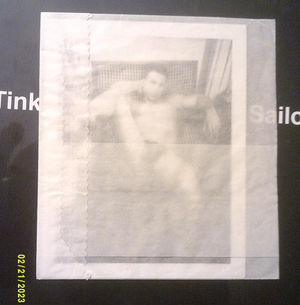 OOAK Signed Jim French 60s POLAROID Original vtg COLT LUGER beefcake gay