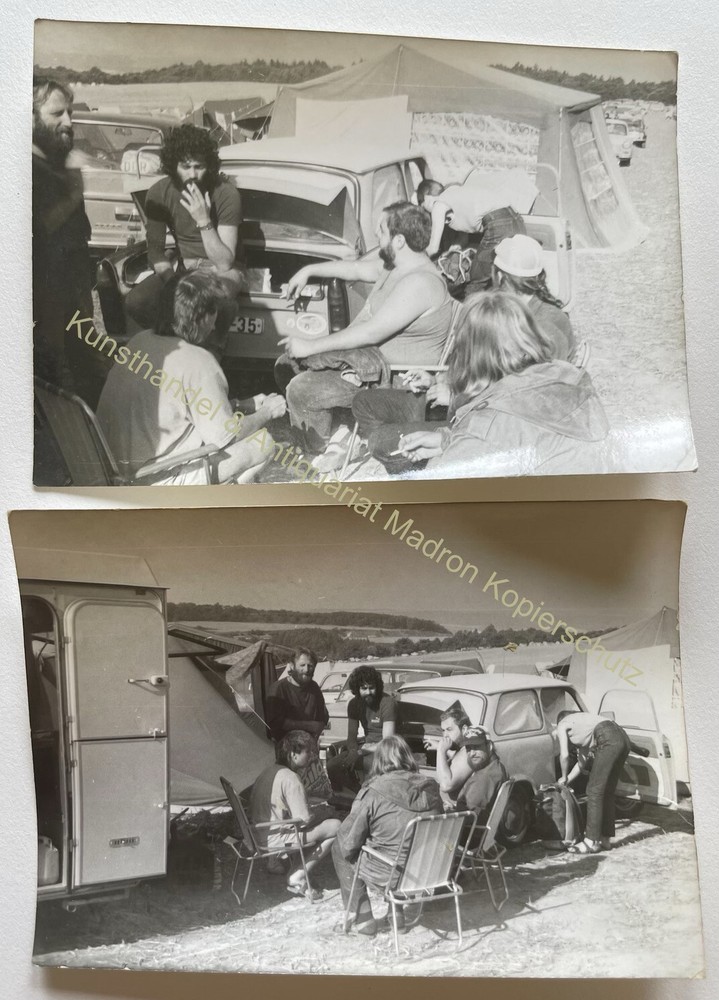 2pcs orig. Photo Hippies Hippie Car Festival