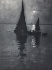 Alvin Langdon Coburn Photo, «Moonlight» 1907, sailboats