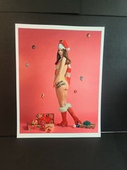 Nude Female Model Vintage Seasons Greetings Photo Print 8×10