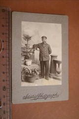 Great old photo on cardboard portrait of a man seafaring??