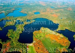 Big Stone Lake, Three Lakes, Oneida Co. Wisconsin Overhead Photo. Frame Optional