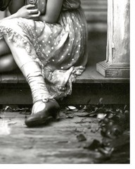 Girls Kissing on Stoop Photo Art Print, Vintage photography 8X10 Inches