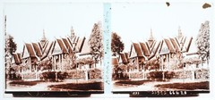 VIETNAM Hanoi Pagoda C1920 Photo Glass Plate Stereo Vintage V42L18n
