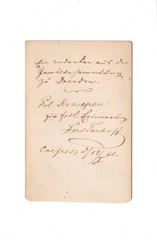 CDV Photo / Art / Art Picture with Dedication – Krefeld 1866