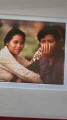 Vtg BOLINESE WOMEN Signed Art Photograph ’94 14×17 framed size John Carlson