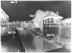Old Black And White Photo Glass Plate Negative 13X18 Cm Colmar Water France