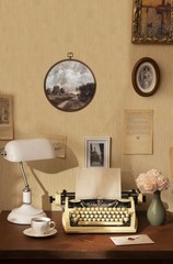 Vintage European Landscape Round Wall Art, Antique Country Landscape Waterpro…
