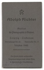 Photograph Adolph Richter, Leipzig, Merseburger Str. 61, portrait of a woman