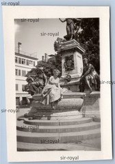 Lindau 1951 – Woman at Lindavia Fountain – 1950s – Photo 5x8cm