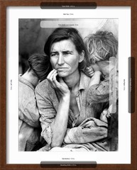 ART.COM Framed Wall Art Prints Migrant Mother, 1936. by Dorothea Lange, Figur…