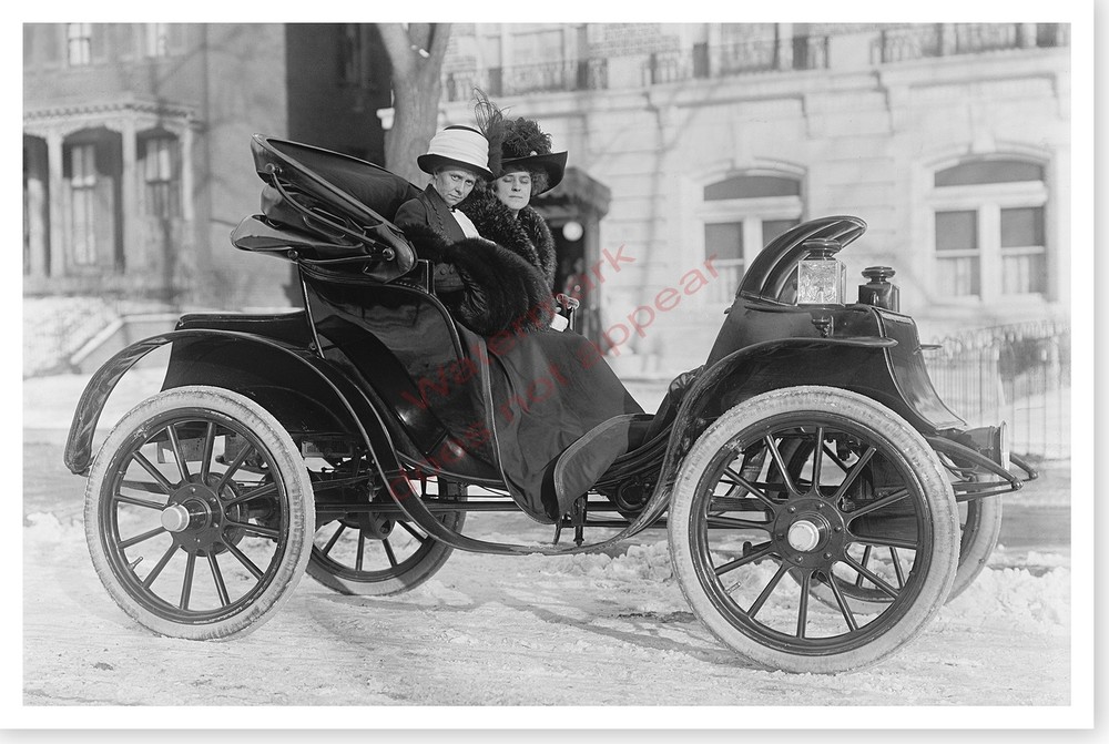 Senator Borah’s Wife In Runabout Car Automobile Circa 07 Silver Halide Photo