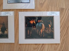 3 Wendy Shattil/Bob Rozinski Signed Gathering Of Horses Cowboy Matted Photos