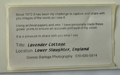 Dennis Barloga Photography Print, «Lavender Cottage” England signed 14 x 11”
