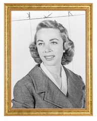 Dr. Joyce Brothers Photograph in a Aged Gold Frame