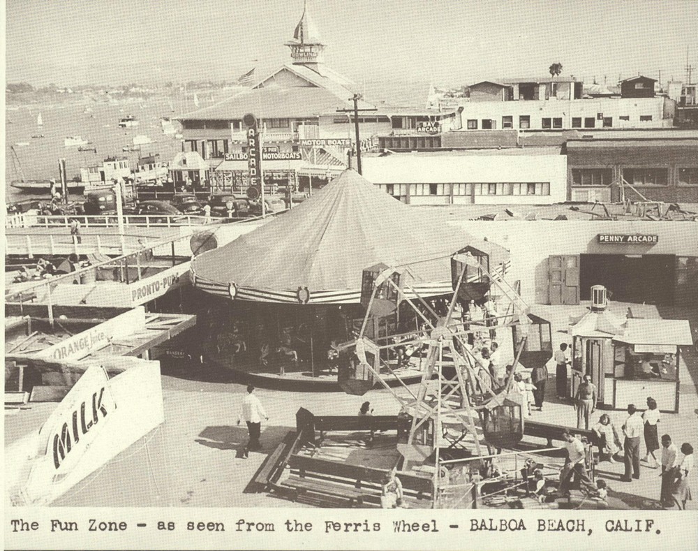 NEWPORT BEACH Balboa FUN ZONE Carousel ARCADE Photo Print 1456 11″ X 14″