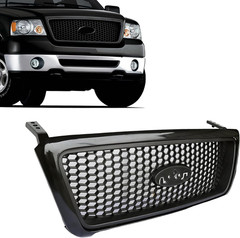 Front Grill Black Grille with Honeycomb Insert Compatible with 2004-2008 Ford F-