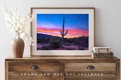 Saguaro Photography Print: Arizona Cactus Desert Southwest Landscape Photo