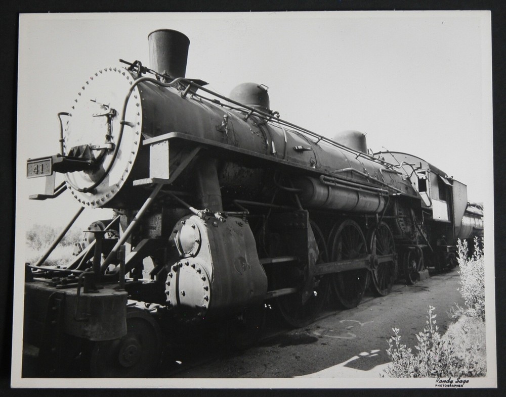 Rio Grande Southern No. 41 Locomotive 8×10 Photograph Vtg 50s Station DGS