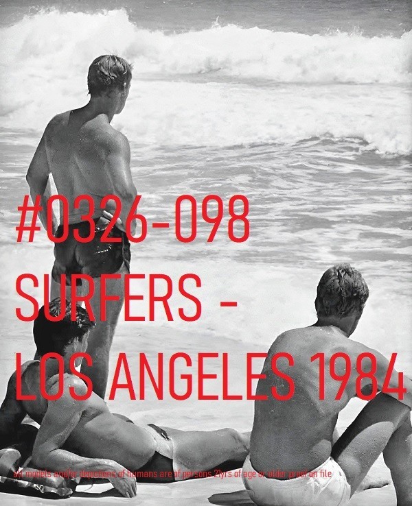 VINTAGE MALE PORTRAIT #0326-098- surfers series-surfers 1984 LA. B&W FreeShipUSA
