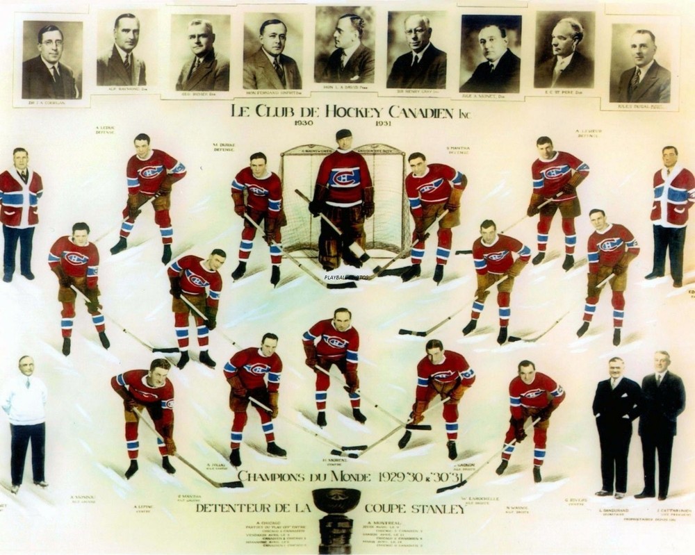 1929-30-canadiens 8×10 Colorized Print-FREE SHIPPING