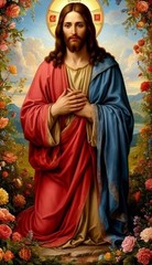 jesus christ wall art 8*10 religious christian faith god home decor print jesus