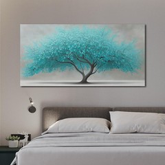 Tree of Life Wall Art for Living Room Bedroom Teal Blue Nature Print Picture …