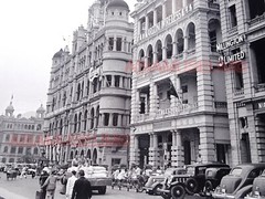40’s Large HONG KONG STAR FERRY TERMINAL WATERFRONT ROAD Old Vintage Photo 香港老照片