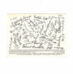 Postcard Shanty Choir Duisburg with autographs