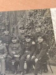 Postcard photo soldiers Dresden Hilmersdorf WWI F10