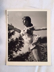 Vintage Original Pinup Photograph Elegant Young Pretty Lady Poses In Swimsuit