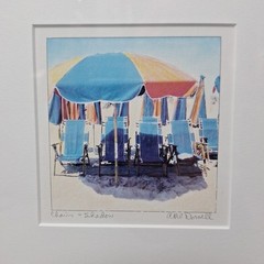 Set of 2 Ann McDowell Signed Titled Photography Art Framed Matted Beach 8×10