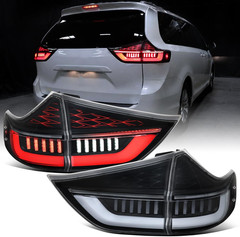 – Fits 2011-2014 Toyota Sienna Upgrade Full LED Tail Lights Sequential Turn Sign