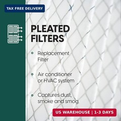 EconoHome 16x25x4 AC Furnace Pleated Air Filter MERV 11 Replacement – Allergen D