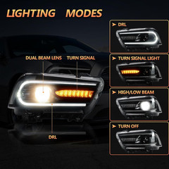 VLAND Headlights Compatible with Dodge Charger 2011-2014 [Not Fit a 2012 Dodge C