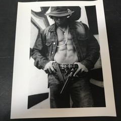 Art Photograph Silver Gelatin Print Janine Gordon Signed Brazil Cowboy B/W 11×14