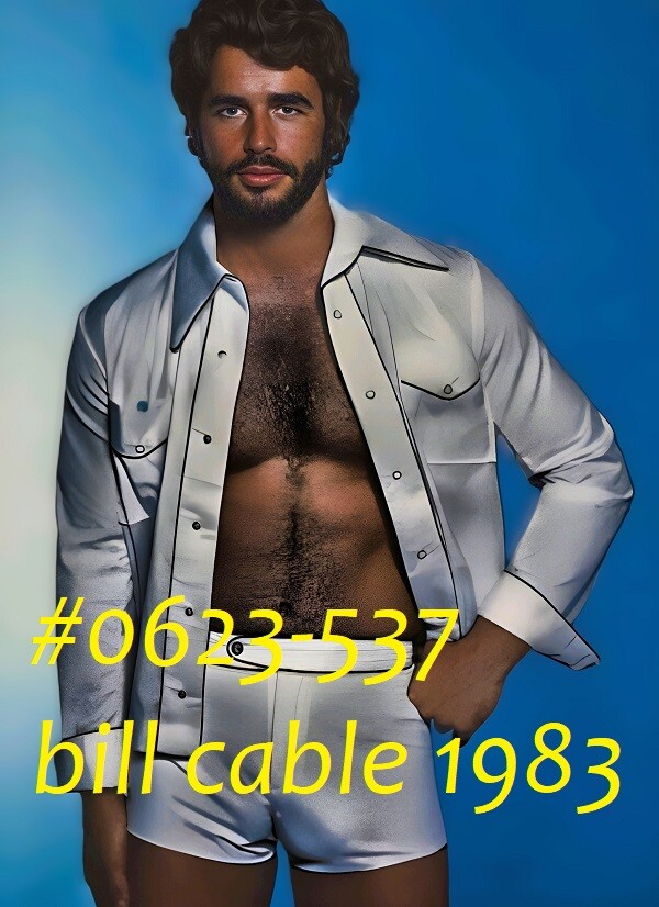 VINTAGE MALE PORTRAIT #0623-537-BC -BILL CABLE 1983 -free ship in usa
