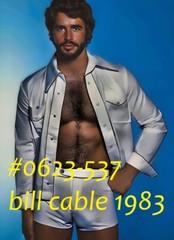 VINTAGE MALE PORTRAIT #0623-537-BC -BILL CABLE 1983 -free ship in usa