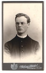 Photograph Alphons Adolph, Passau, priest in gown with collar