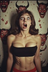 5 ~ 4X6 Glossy HORROR Fine Art ‘ SCREAM QUEEN ‘ Photo FANTASY Set ! 211359078