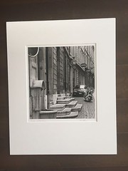 BRUCE BLUM SIGNED B&W Photo Print (16″X 20″)– «Fountain and Steps «