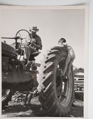 Analog Photo France Child At Summer Camp 18X24CM 1960 TRACTOR