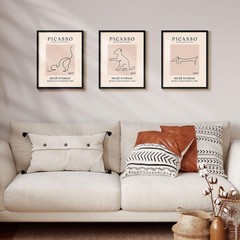 Pablo Picasso Canvas Wall Art Cat Posters Prints Abstract Line Drawing Pictur…